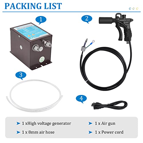 Image of Ionizing Air Gun Upgraded 7KV Anti Static Air Gun Anti Static Ionizer Static Eliminator + High Voltage Generator (One ionizing gun)