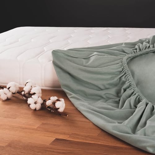 Blumtal® Basics Spannbettlaken 180x200x30cm Jersey - Bettlaken aus 100% Baumwolle - Oeko-TEX zertifiziertes Spannbetttuch 180x200cm… – Ansicht 3