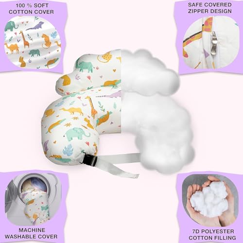 Image of Feeding Pillow for New Born Baby with Detachable Cover Breast Feeding & Maternity Nursing Pillow for Breastfeeding Set of Support for Baby Feeding Pillow with Removable Cover