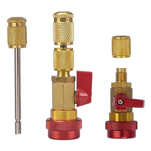 Shkalacar Valve Core Quick Remover Installer R134A R1234YF R22, High Low Pressure Valve Core Remover Installer Tools Kit for Household and Automotive Air Conditioning Toolbox Package by Shkalacar - Used condition - Image 2