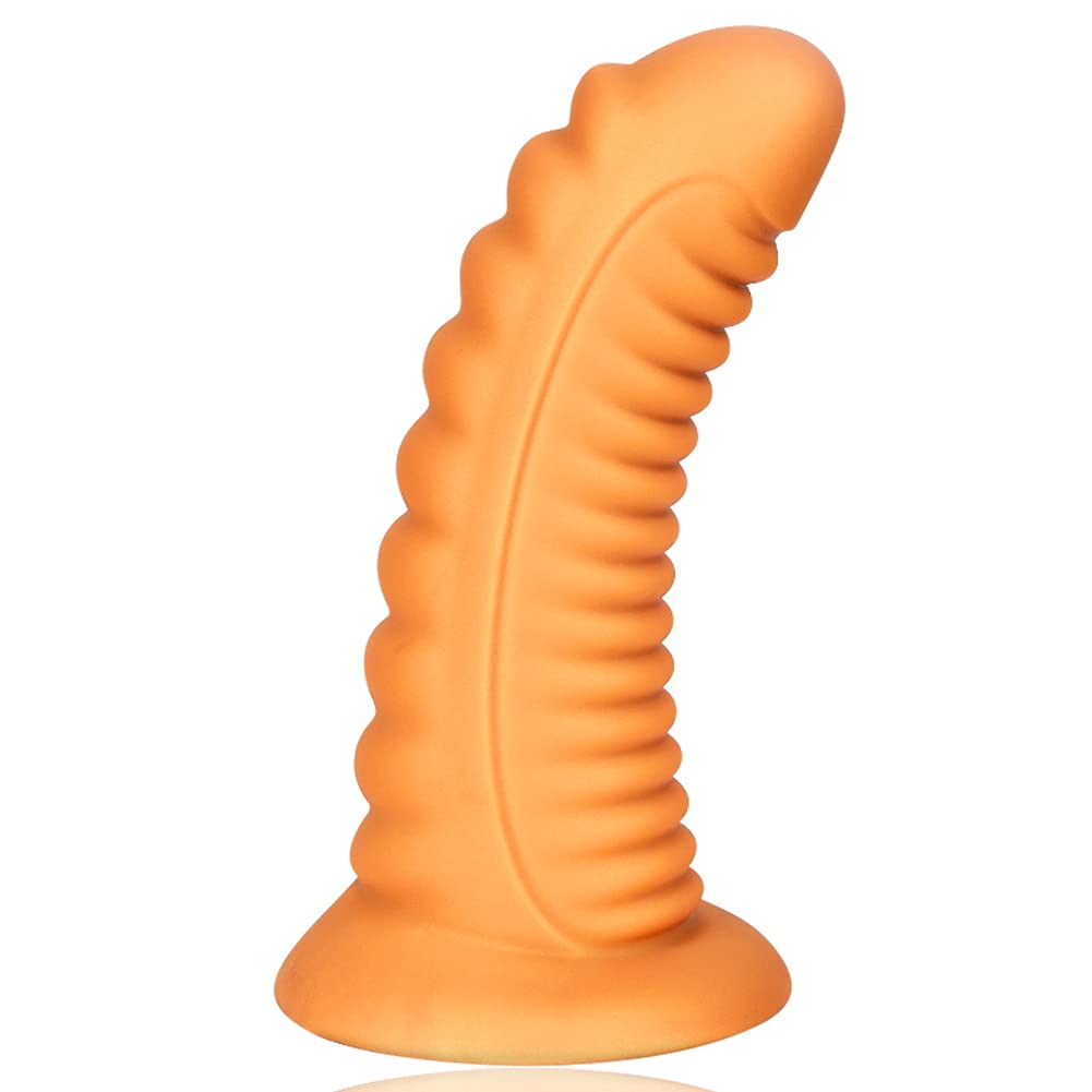 Dildo Realistico Plug Anale Con Filo Di Silicone Liquido E Forte Ventosa per Massaggio Prostatico Vaginale Stimolazione Del Punto G (XXL)