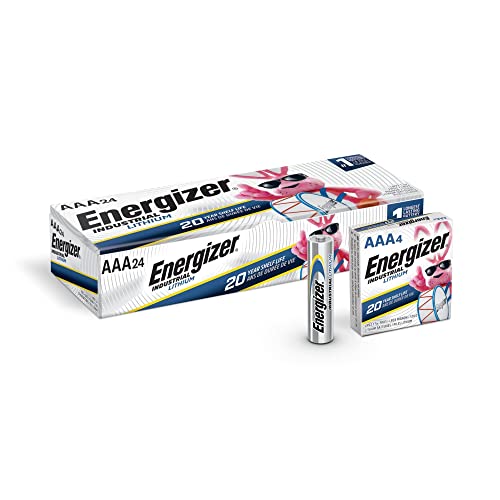 Energizer Industrial Lithium AAA Batteries, Pack Of 24 Batteries, L92