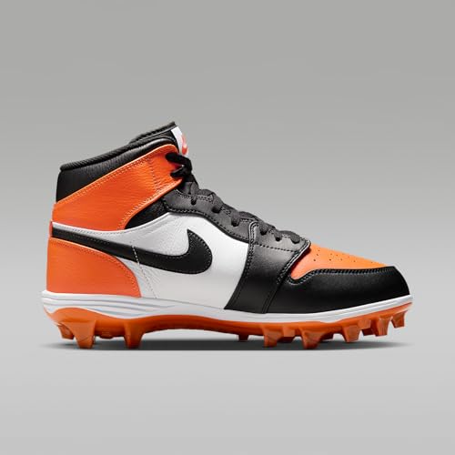 Jordan 1 Mid TD Men's Football Cleat (Starfish/White/Black)3