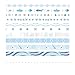 ZMLSED Vintage Pattern 5mm Wide Skinny Washi Tapes Set, 10 Rolls Blue Japanese Masking Decorative Tapes for Bullet Journal Planners DIY Decor Crafts Arts Scrapbooking Adhesive