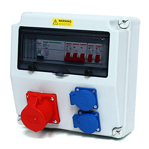 Distribuidor de Pared CEE Completo 32A 16A Distribuidor de Corriente Impermeable Caja de Corriente 230V