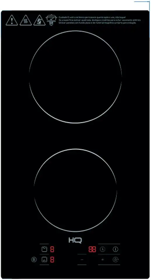 Cooktop De Indução Embutir HQ 2 Bocas Painel Touch 3500W Preto HQ-IDE3502 220V