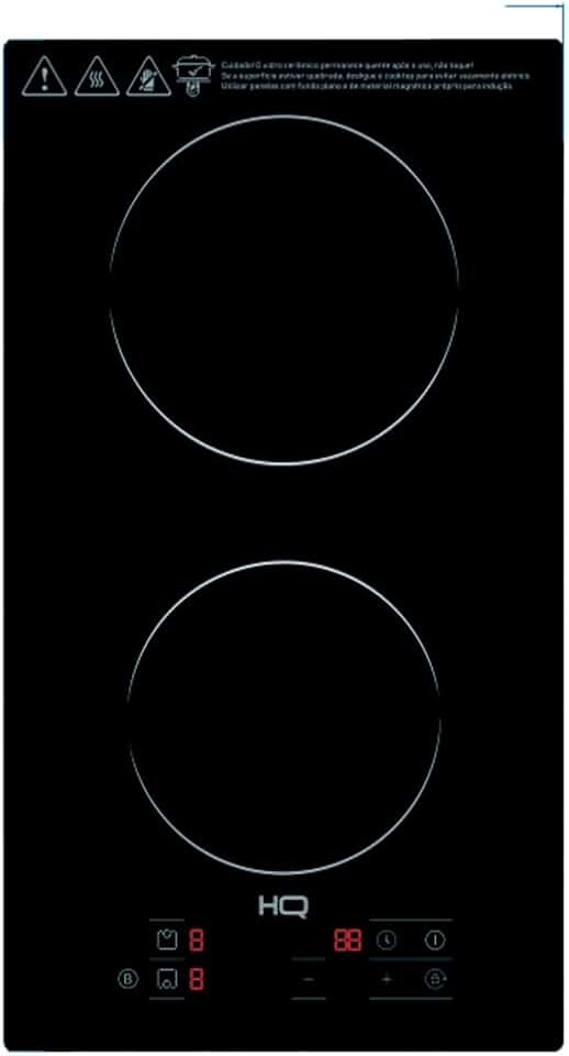 Cooktop De Indução Embutir HQ 2 Bocas Painel Touch 3500W Preto HQ-IDE3502 220V