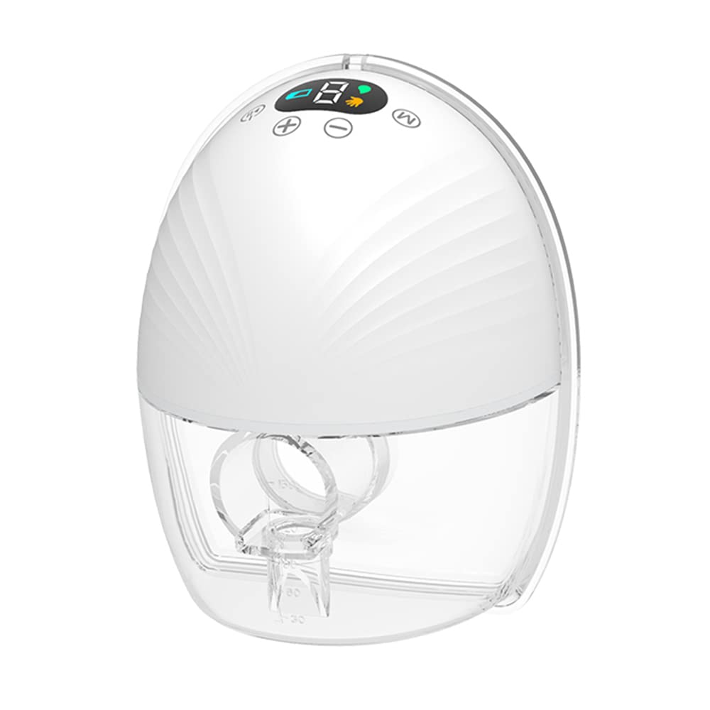 Tiralatte portatile indossabile Tiralatte elettrico a mani libere per allattamento al seno 3 modalità 9 livelli di aspirazione Schermo LED Pulsante touch control Basso rumore con raccoglitore d