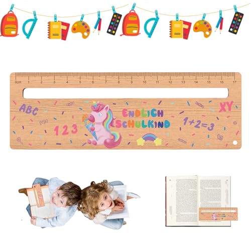 Lesehilfe Kinder 1 Klasse Lesehilfe-2026 Schulkind Personalisiert Holz Lesezeichen Leselineal mit Lesefenster zur Einschulung Grundschüler Legasthene Kinder Schulanfang Geschenkidee Schultüten Füllung