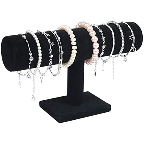 Watch Holder Bracelet Holder Necklace Stand Jewellery Holder Jewellery Display Stands Retail Jewellery Display Bangle Organizer Box Necklace Holder black Cover