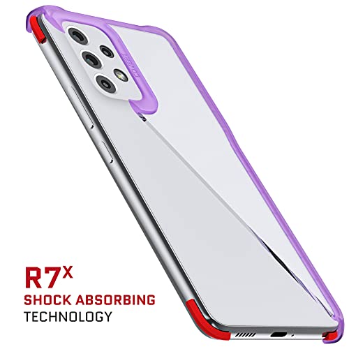 Image of Ghostek COVERT Purple Bumper A53 5G Case Clear Protective Phone Cover Screen and Camera Lens Protection Thin Lightweight Design Designed for 2022 Samsung Galaxy A53 5G (6.5in) (Purple-Limited Edition)