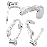 ohrclips rohlinge 925 silber LIEFERUMFANG -- 20 Stück (10 Paar) Ohrclips Rohlinge mit Montage-Pfosten in silber Farbe, macht aus jedem Ohrring einen Ohrclip.