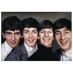Reproduction des Beatles – Smiling Poster Format A2 59,4 x 42 cm - Les Beatles, Paul McCartney, John Lennon, RIngo Starr, George Harrison