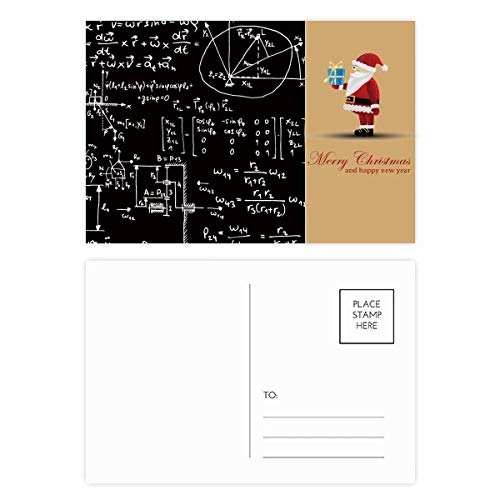 Cartes postales Matrice de Noël avec formules de maths et calcul pour passionnés