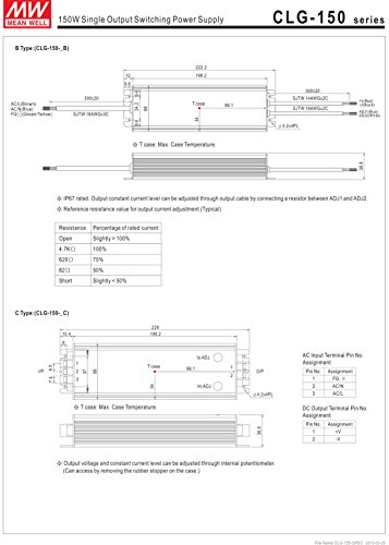 Image of [LED Driver /CLG-150 Series /LED lighting Use]Mean Well CLG-150-12A 132W Single Output Switching Power Supply(12V 11A)