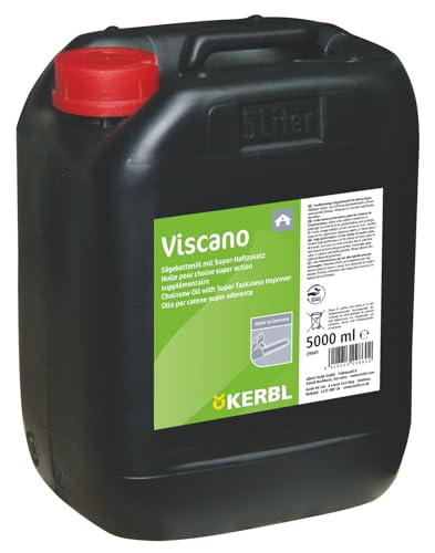 Kerbl 5L Aceite para motosierras H Viscano, lubricación de Cadenas, protección contra el Desgaste, Aceite de Alto Rendimiento, viscosidad a 40 °C 100 mm²/s, para Todas Las Marcas