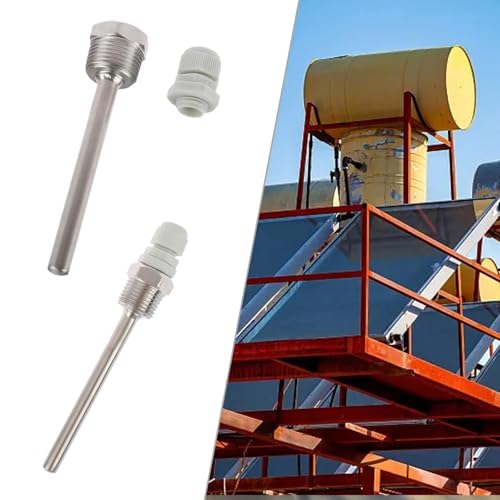 4 Stk 1/2 Zoll Tauchhülsen,8×100mm Edelstahl tauchhülse,G1/2 Zoll Gewinde für Temperatursensor,304 Tauchhülsen,Edelstahl Tauchhülsen,Schutzrohr für Temperaturfühler,Tauchhülse Thermowell,Thermowell