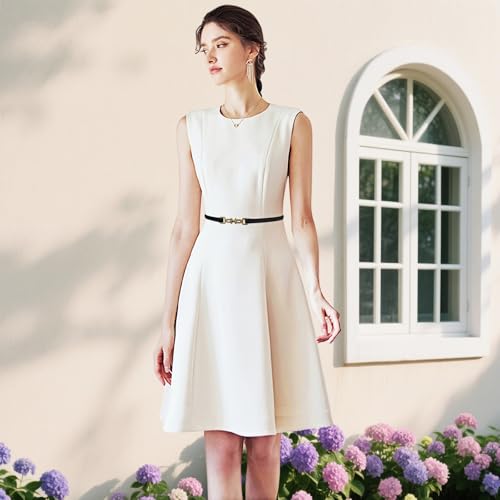 Leather Skinny Women Belt Thin Waist Belts For Dresses Adjustable Belt With Antique Brass Buckle