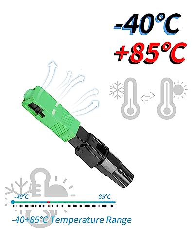 YAODHAOD 10PCS Fibre Cable Connector,FTTH SC APC Optical Connector,Optical Fiber Fast Cold Connector Single Mode Telecom Level Fast Connector for CATV Network - Image 2