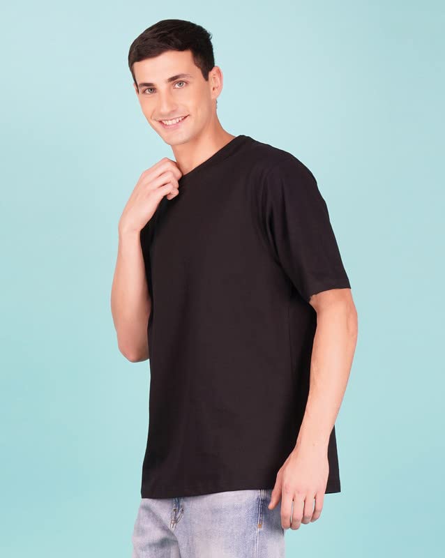 Image of Nusyl Men Solid Oversized t-Shirt - NUMCOTSH0001