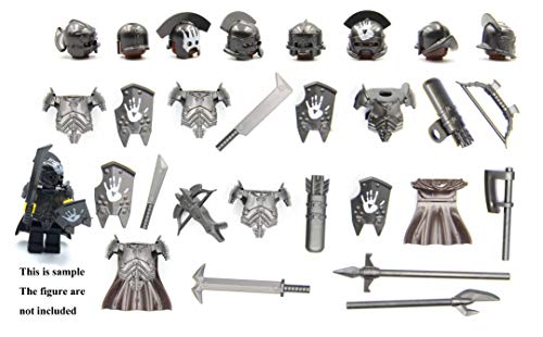 Magma Brick Conjunto de Engranajes orcos Uruk-Hai Compatible con la Figura Lego (Soldado 8 Gratis)