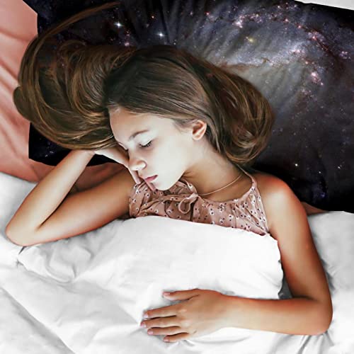Starry Sky Night Galaxy parure de lit housse de couette 2 taies d'oreiller lit double - 4