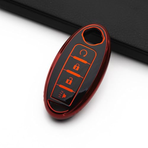 Image of Key Fob Cover Fit for Nissan Altima Rogue Sentra Pathfinder Frontier Maxima Titan Armada Versa Smart Key