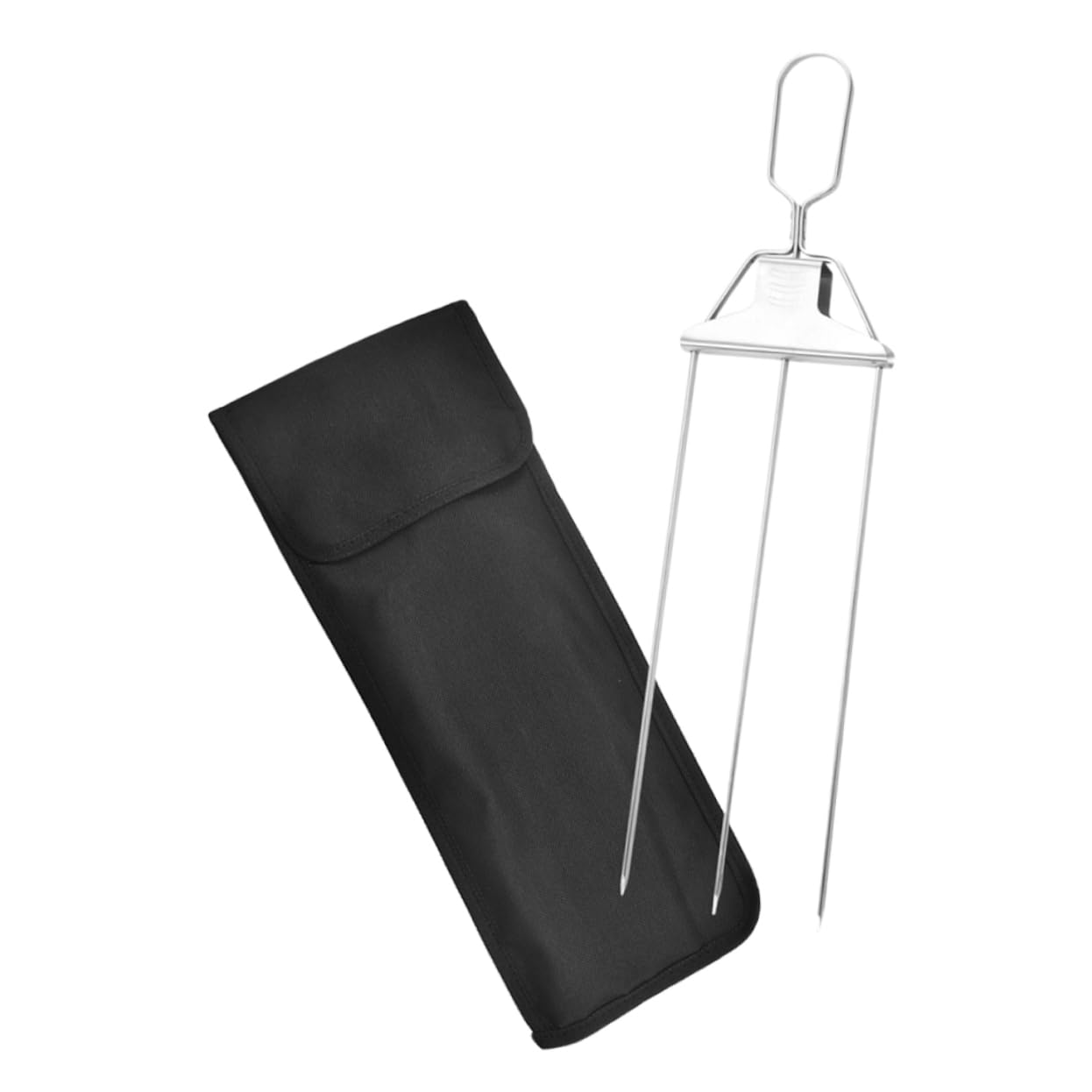 Mikikit 2 Sets Stainless Steel Meat Skewer Bbq Fork Set Grill Forks for Outdoor Barbecue Roasting Sticks for Marshmallows Picnic Tool