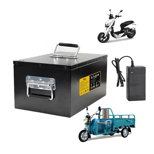 KOQAWSC Batería de Motocicleta de 72V, 72V, 45Ah, 55Ah, 65Ah, 85Ah, 100Ah, batería de Litio Recargable de Iones de Litio for Kits de Motor de Triciclo eléctrico de 0-7500W(55Ah)
