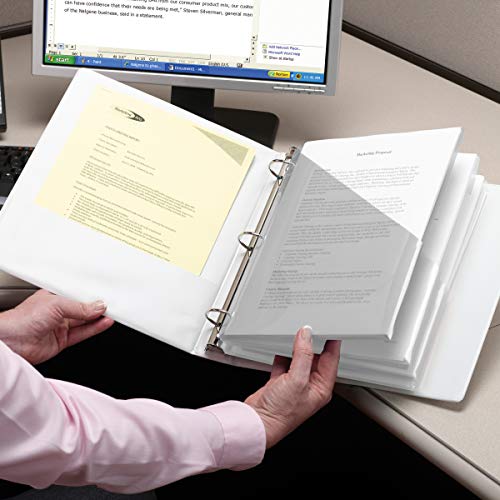 Smead Organized Up Poly Translucent Slash File Jacket, Three-Hole Punched, Letter Size, Clear, 5 Per Pack (89506) #TOP4