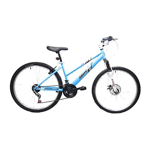 GOTTY Bicicleta de montaña Modelo AGUILA-26, Cuadro 26" señora, 21 velocidades, con suspensión Delantera Blanca o Negra, Freno de Disco, Equipo de luz Delantera y Trasera.