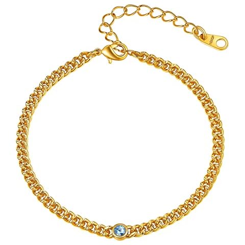 FOCALOOK Pulsera de Tobillo para Mujer con Circonita Cúbica Cover