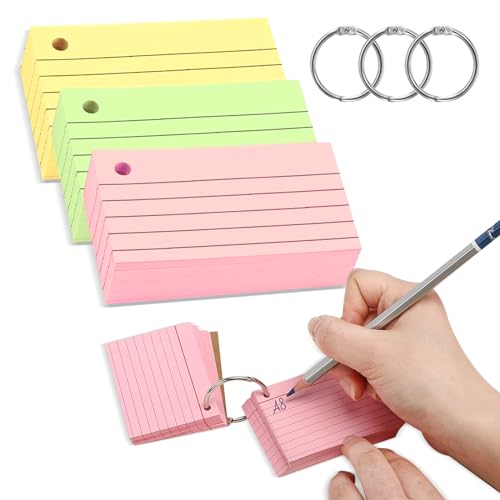 Yolistar 300 Hojas Flashcards,7,5 x 5.1cm,Tarjetas Estudio A8,Mul...