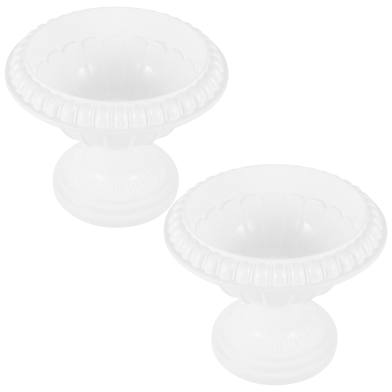 Urnes vintage blanches Yardenfun en plastique pour déplacer facilement vos plantes