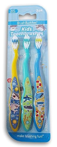 Tree House Studio 3-Piece Soft Bristle Toothbrush Set for Kids