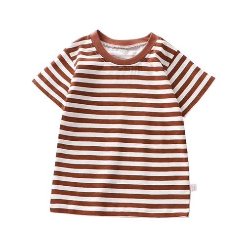 Boys Girls Oversized Striped T-Shirt Short Sleeve Loose Fit Tee Shirts Tops Summer Athletic Workout Outfit Clothes