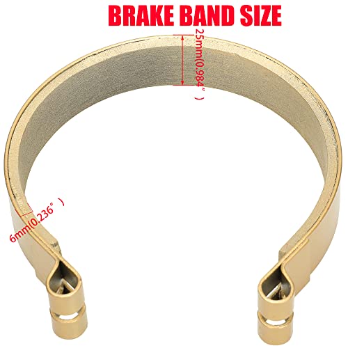 Image of GREHUA Rear 4 inch Go Kart Brake Drum Band Pin & Cable Kit Compatible with Predator 212cc 196cc 6.5hp 420cc Azusa 2251-B Manco Bandit Critter 1492 4316 297 Rotary 484 Yerf-Dog Yard Carter ATV Parts Gold