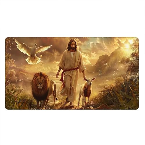 Alfombrilla Ratón XXL Alfombrilla Escritorio 700x300mm Mouse Pad Mejora la Precisión y la Velocidad con Base de Goma Antideslizante y Bordes Cosidos Duradera Cómoda, Juegos (Hombre Animal) xR8-151