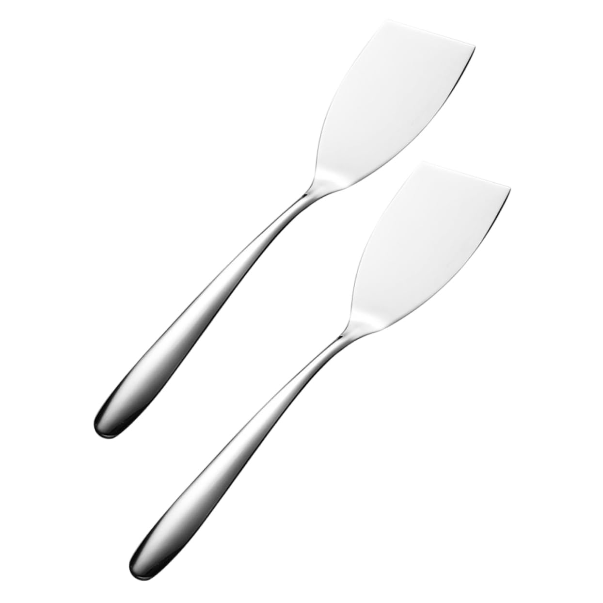 TOPBATHY 5set Spatola in Acciaio Tornitori Pinna Doppio Rack di Asciugatura Set Cucina Gadget Cucina Paletta Barbecue Pala per Cucina Pala da Cucina Acciaio Inossidabile Silver 2 Pezzi*5
