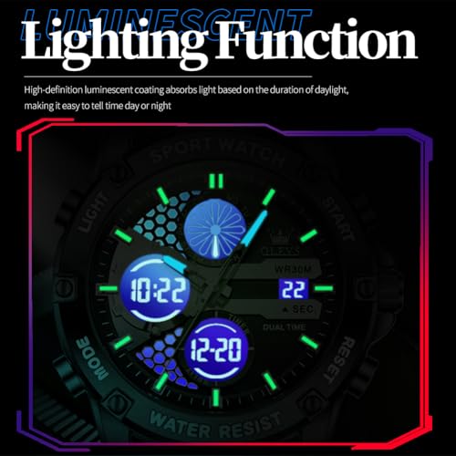 Image of OLEVS Men Watches Fashion Date Gift Chronograph Watch for Men Large Business Digital Calendar Waterproof Mens Wrist Watch