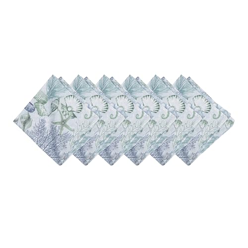 Servilletas de tela de algodón C&F Home set 6 verdes miniatura 1