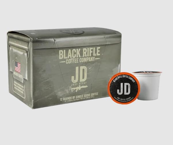 Black Rifle Coffee Company Just Decaf- Medium Roast K Cups - Single Serve K Cups 12ct Coffee Pods- Kcup Pods Compatible with Keurig 1.0 & 2.0 - Made