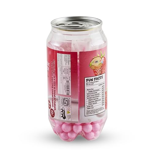 Image of English Strawberry Bobba Slime for Kids | Squishy Stretchy with Bobba Beads & Collectible Mini Charms | Surprise Slime Can Toy | Stress Relief Sensory Play | Ages 6+ (1 Can)