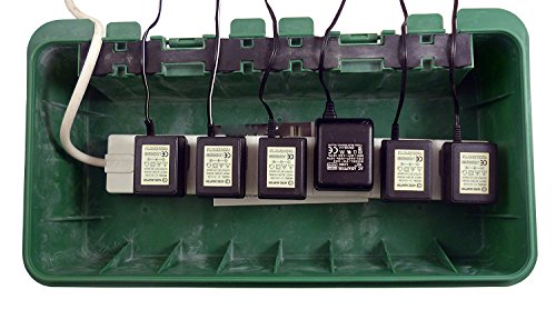 Christmas Concepts® Large Green Weather Proof Box - Outdoor Plug Box - 42cm x 22cm x 10cm