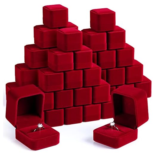 How to store ring in carry on luggage 48 Velvet Ring Boxes for Jewelry Display