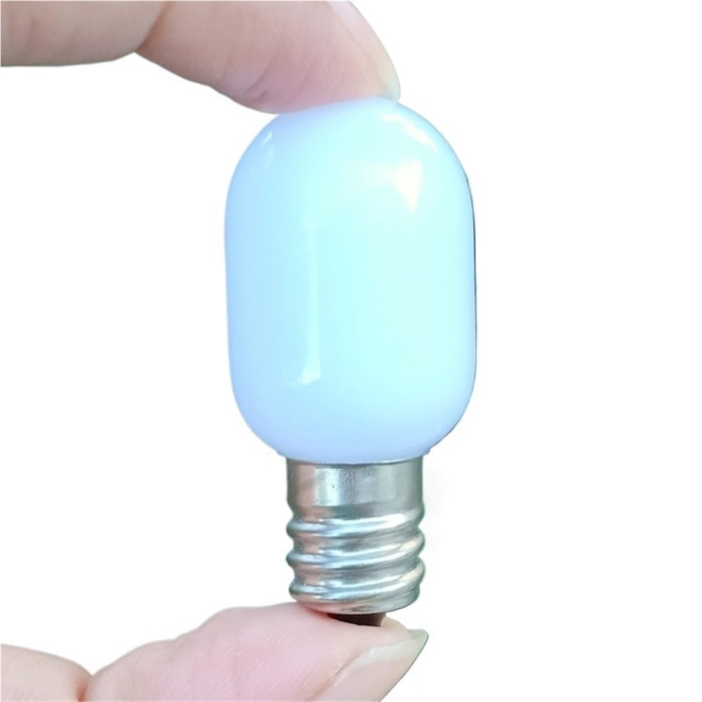 Fengyan Żarówki Domowe, Opakowanie 50 sztuk, żarówka LED do lodówki T20C DC12V E12 0,7/1,5/2,5 W z mlecznym szkłem(3000K warm white,2.5W 12V)