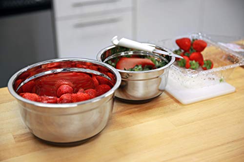 Küchenprofi Kuchenprofi Tigela de mistura de silicone antiderrapante de aço inoxidável, 1,3 l