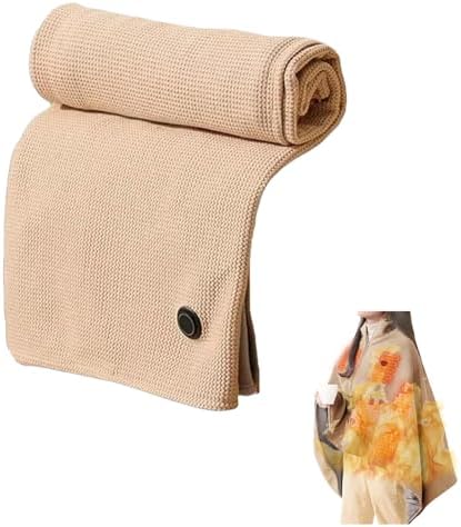 Portable Heated Shawl, Heated Shawl Wraps for Women,Heated Shawl Wraps for Women Cordless,Heated Shawl Cordless,Portable Heated Shawl Wraps for Women, 3 Heating Levels,Electric Shawl Wrap (Khaki)