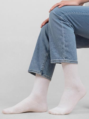 Image of COTTON DAY Women's Combed Cotton Fine Ribbed Trouser Dress Socks Black White Navy Blue 3 Pack