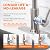 Ibergrif Waterfall Kitchen Faucet with Pull Down Sprayer, Kitchen Sink Faucet 3 Water Outlet Modes, Single Handle, Brushed Nickel, 360° Swivel, Stainless Steel Kitchen Faucets for RV, Bar, Farmhouse